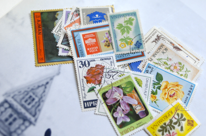 世界の古切手シリーズ  お花の商品写真