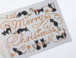 クリスマス 猫 ポストカード