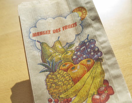【メーカー廃番】フランスのマルシェ袋 フルーツ