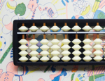 そろばん プラスチック（小物） 白玉