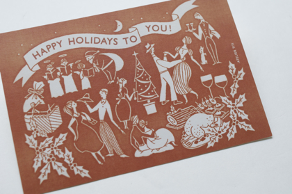 【取扱終了】ATELIER TITI クリスマス ポストカード partyの商品写真