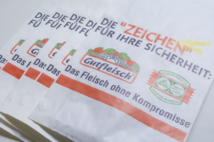 ドイツ お肉屋さん用 ZEICHEN安心マーク 紙袋の商品写真