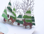 クリスマスカード Pop-Up Forest Scene 