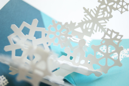 【取扱終了】クリスマスカード Pop-Up 雪の結晶の商品写真