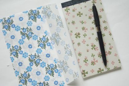 【メーカー廃番】チャルカ 包装紙封筒 水色の花の商品写真