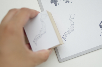 ハンコ 日本白地図の商品写真
