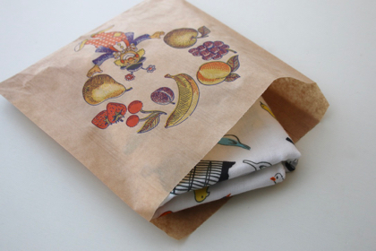 フランス マルシェ袋 フルーツとピエロの商品写真