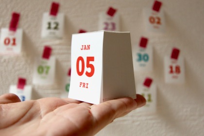 【取扱終了】12 color Daily Flip Calendar for journals 2024の商品写真