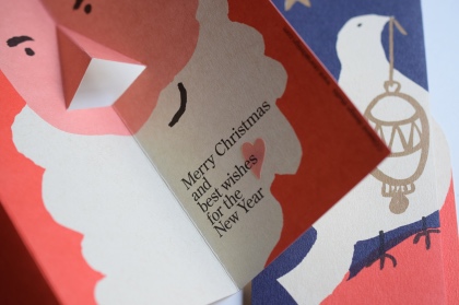 【取扱終了】鳩とサンタクロース クリスマスカードの商品写真