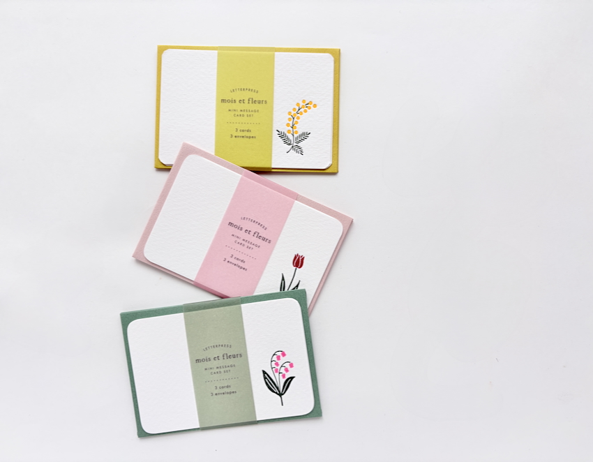 mois et fleurs ミニメッセージカードセット（メッセージカード）の