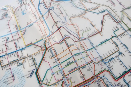 鉄道路線図クリアファイル　関西日本語の商品写真