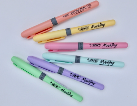 BIC マーキングハイライターグリップ パステルシリーズ