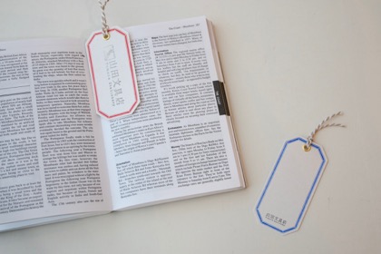 凸版印刷 ラベルカード（八角） レッド/ スカイブルーの商品写真