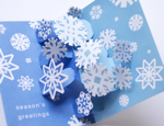 クリスマスカード Pop-Up Snowflakes