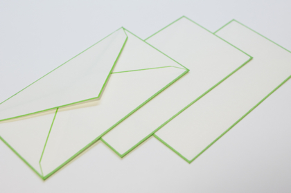 木版摺 色ふちレターセット 緑の商品写真