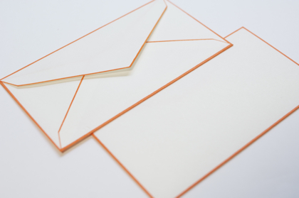 木版摺 色ふちレターセット 橙の商品写真