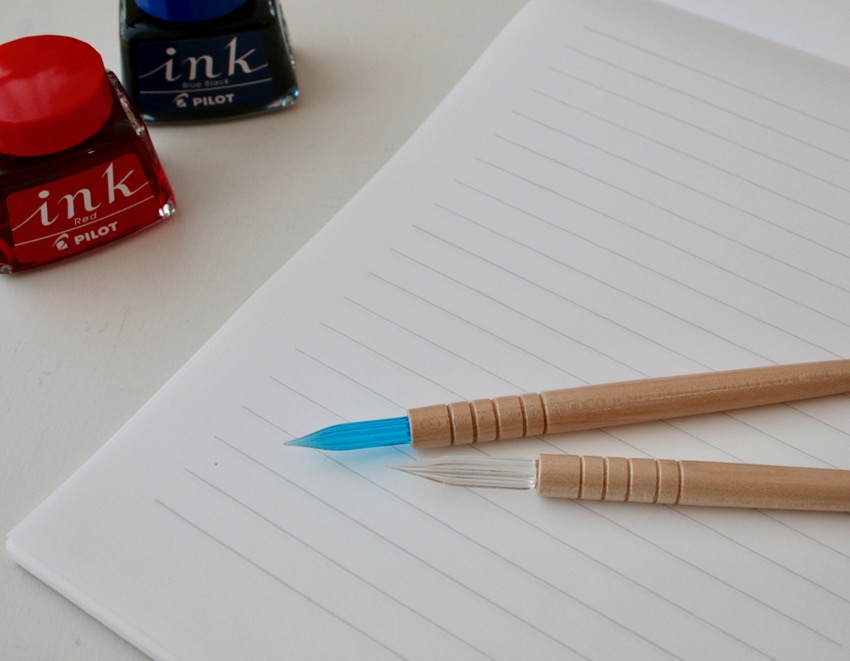 取扱終了】木製ガラスペン/つけペン（つけペン・ガラスペン・インク 