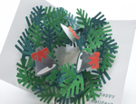 クリスマスカード Pop-up Wreath