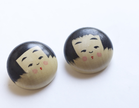 【取扱終了】【期間限定】鈴木明工人 こけしバッジ