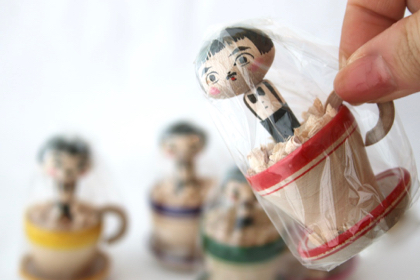 【取扱終了】長谷川優志工人 2寸5分コーヒーカップこけしの商品写真