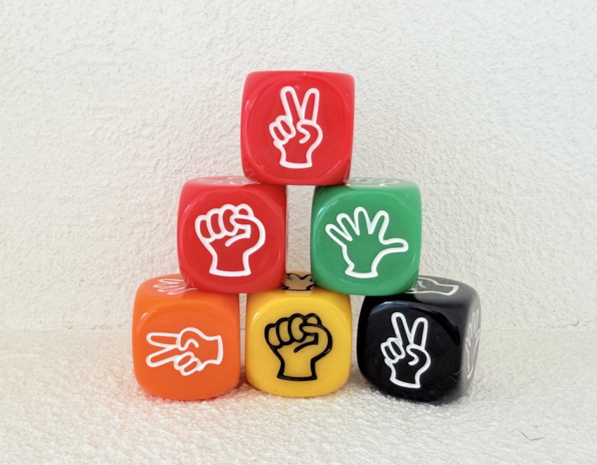 カラフルなジャンケンサイコロ（駄菓子屋グッズ）のインターネット通販