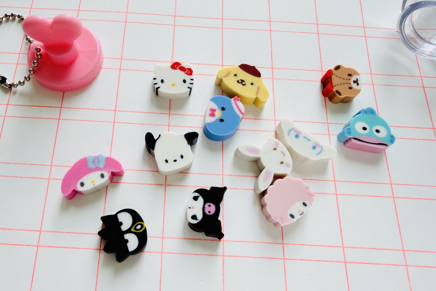 サンリオの小さな消しゴムセット（ちっちゃ文房具）のインターネット