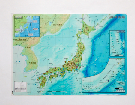 日本地図下敷き A4