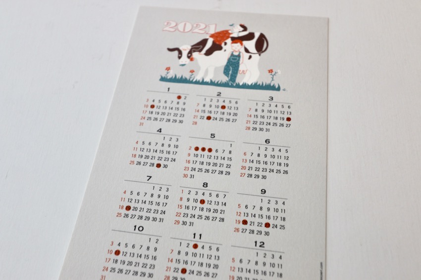 ますこえり マスコ図画室 取扱終了 21年ハガキサイズカレンダーのインターネット通販 山田文具店 インテリア雑貨セレクトショップ