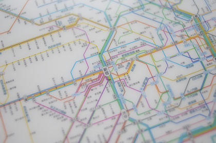 鉄道路線図下敷き 首都圏日本語 A4の商品写真
