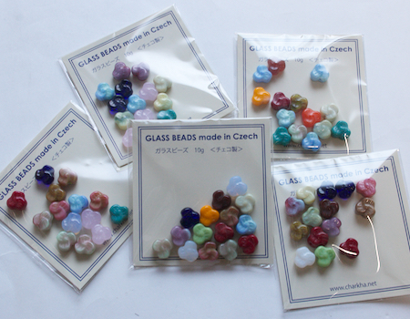 【取扱終了】【期間限定】ビーズ10g パンジーの花ミックス