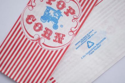 アメリカ レトロデザイン ポップコーン袋の商品写真