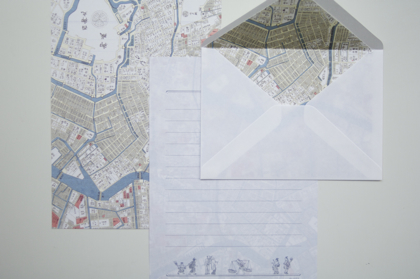 江戸古地図レターセットの商品写真
