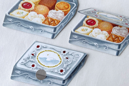 ア・ラ・カル堂　クッキー缶ミニレターセット　カードの商品写真