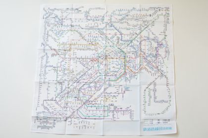 鉄道路線図ハンカチ 首都圏の商品写真