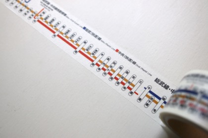 中央・総武線路線図マスキングテープの商品写真