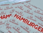 アメリカ　アメリカ箔のハンバーガー
