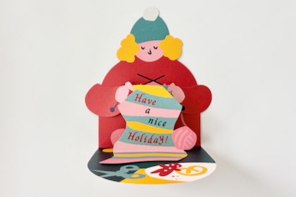 あみもの クリスマスカードの商品写真