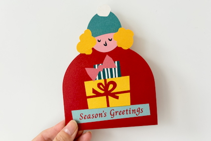 あみもの クリスマスカードの商品写真