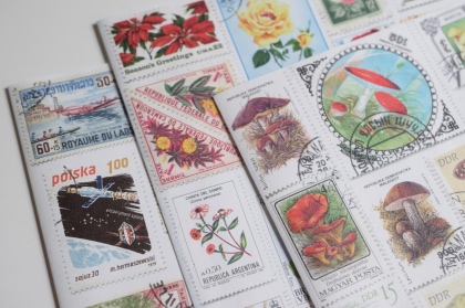 すずらん舎 切手柄ペーパー 花の商品写真