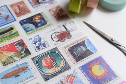 すずらん舎 切手柄ペーパー 旅の商品写真