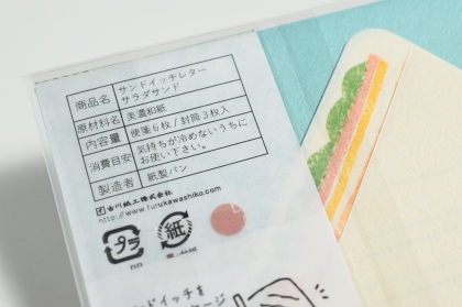 紙製パン サンドイッチレターの商品写真