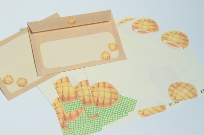 紙製パンレターセット（あんぱん／食パン／メロンパン）の商品写真