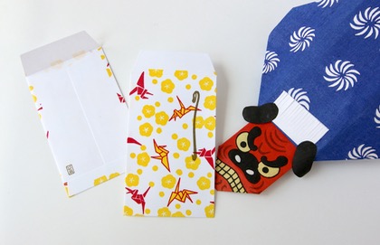 ポチ袋 三ツ折 豆折鶴の商品写真