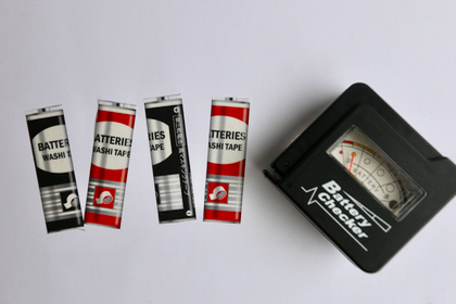 【取扱終了】cobato　単三乾電池風マスキングテープの商品写真